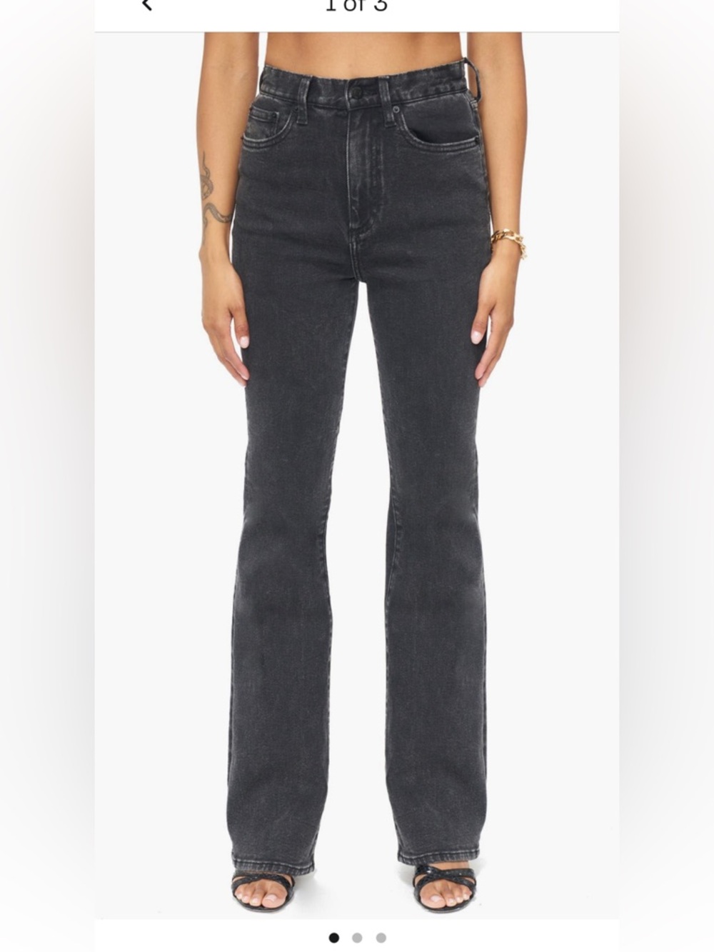 pistola Black High-Rise Flare Jeans